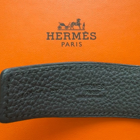 Hermes H Striee belt buckle & Reversible leather strap 32mm Size 100 - Picture 5 of 8
